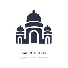 sacre coeur icon on white background. Simple element illustration from Monuments concept.