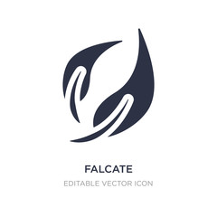 falcate icon on white background. Simple element illustration from Nature concept.