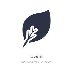 ovate icon on white background. Simple element illustration from Nature concept.