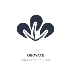 obovate icon on white background. Simple element illustration from Nature concept.