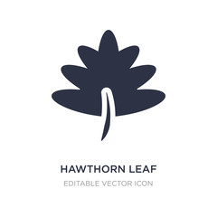 hawthorn leaf icon on white background. Simple element illustration from Nature concept.