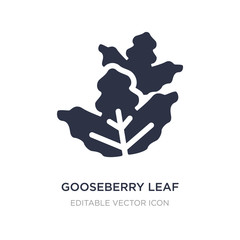 gooseberry leaf icon on white background. Simple element illustration from Nature concept.