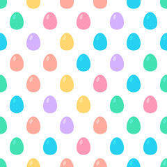Coloured easter eggs seamless pattern.