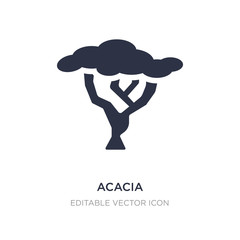 acacia icon on white background. Simple element illustration from Nature concept.