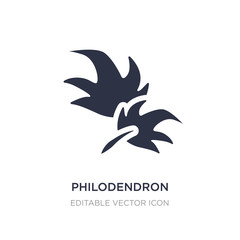 philodendron icon on white background. Simple element illustration from Nature concept.