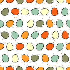 Coloured easter eggs seamless pattern.