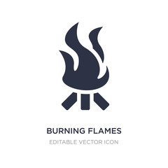 burning flames icon on white background. Simple element illustration from Nature concept.