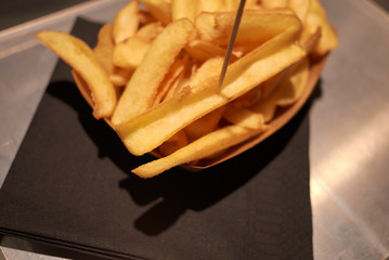 French fries on a tray