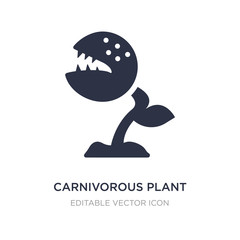 carnivorous plant icon on white background. Simple element illustration from Nature concept.