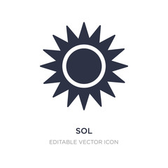 Fototapeta premium sol icon on white background. Simple element illustration from Nature concept.