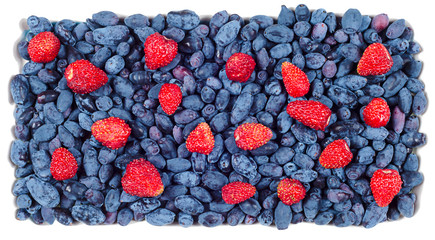 honeysuckle strawberry mixture isolated