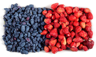 honeysuckle strawberry white dish