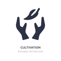 cultivation icon on white background. Simple element illustration from Nature concept.