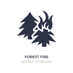 Obraz premium forest fire icon on white background. Simple element illustration from Nature concept.