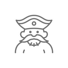Sailor, pirate, robber line icon.