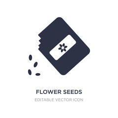 flower seeds icon on white background. Simple element illustration from Nature concept.