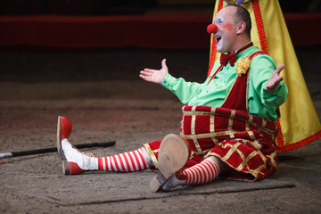 the clown's performance at the circus © Andrey