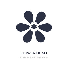 flower of six petals from japan icon on white background. Simple element illustration from Nature concept.