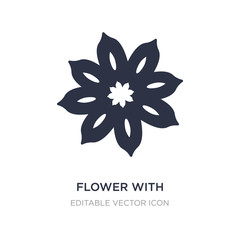 flower with eight petals icon on white background. Simple element illustration from Nature concept.