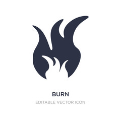 burn icon on white background. Simple element illustration from Nature concept.
