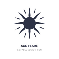 sun flare icon on white background. Simple element illustration from Nature concept.
