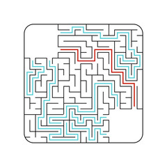 Abstact labyrinth. Game for kids. Puzzle for children. Maze conundrum. Vector illustration.