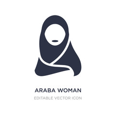 araba woman icon on white background. Simple element illustration from Other concept.
