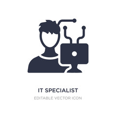 it specialist icon on white background. Simple element illustration from Other concept.