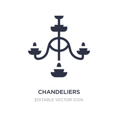 chandeliers icon on white background. Simple element illustration from Other concept.