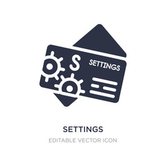 settings abstract business card icon on white background. Simple element illustration from Other concept.