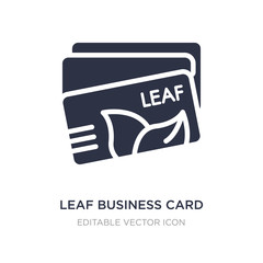 leaf business card icon on white background. Simple element illustration from Other concept.