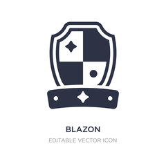 blazon icon on white background. Simple element illustration from Other concept.