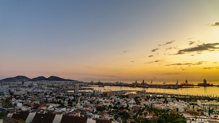 Obraz premium sunrise in the Las palmas city