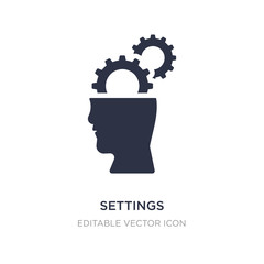 settings icon on white background. Simple element illustration from Other concept.