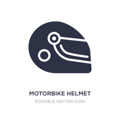 motorbike helmet icon on white background. Simple element illustration from Security concept.