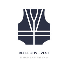 reflective vest icon on white background. Simple element illustration from Security concept.