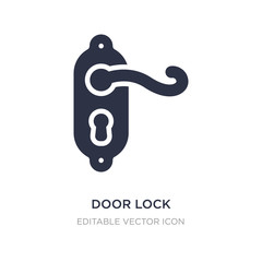 door lock icon on white background. Simple element illustration from Security concept.