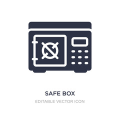 safe box icon on white background. Simple element illustration from Security concept.