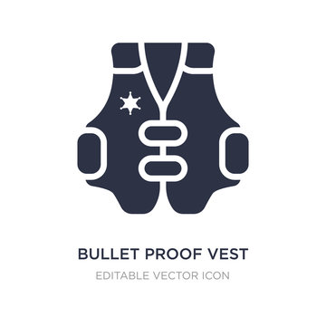 bullet proof vest icon on white background. Simple element illustration from Security concept.