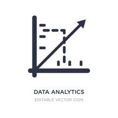 data analytics line graphic icon on white background. Simple element illustration from Seo and web concept.