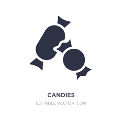 candies icon on white background. Simple element illustration from Tools and utensils concept.