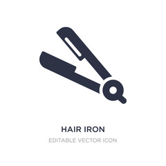 hair iron icon on white background. Simple element illustration from Tools and utensils concept.