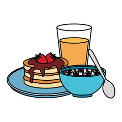 delicious breakfast menu icons