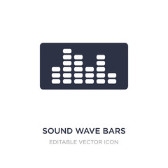 sound wave bars icon on white background. Simple element illustration from Tools and utensils concept.