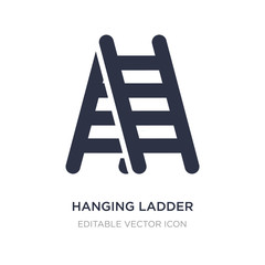hanging ladder icon on white background. Simple element illustration from Tools and utensils concept.