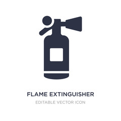 flame extinguisher icon on white background. Simple element illustration from Tools and utensils concept.