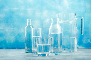 Group of empty glass jars