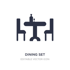 dining set icon on white background. Simple element illustration from Tools and utensils concept.