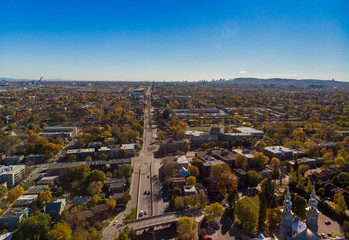 Obraz premium Montreal in autumn, aerial view