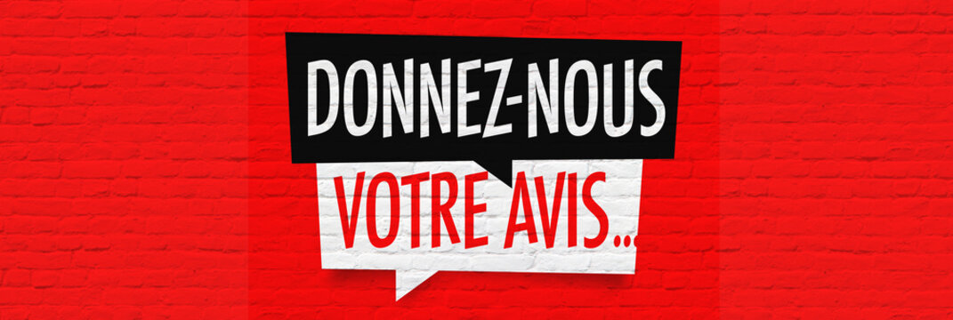 Donnez-nous votre avis - bulles